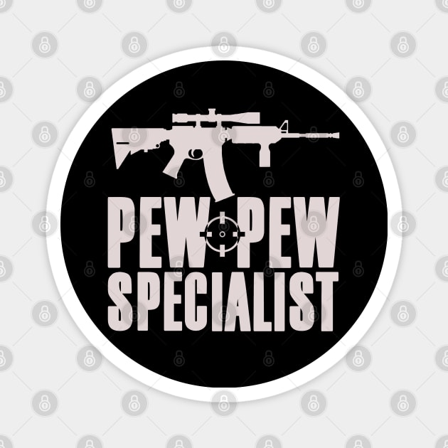 Pew Pew Specialist Airsoft/Paintball Magnet by Issho Ni